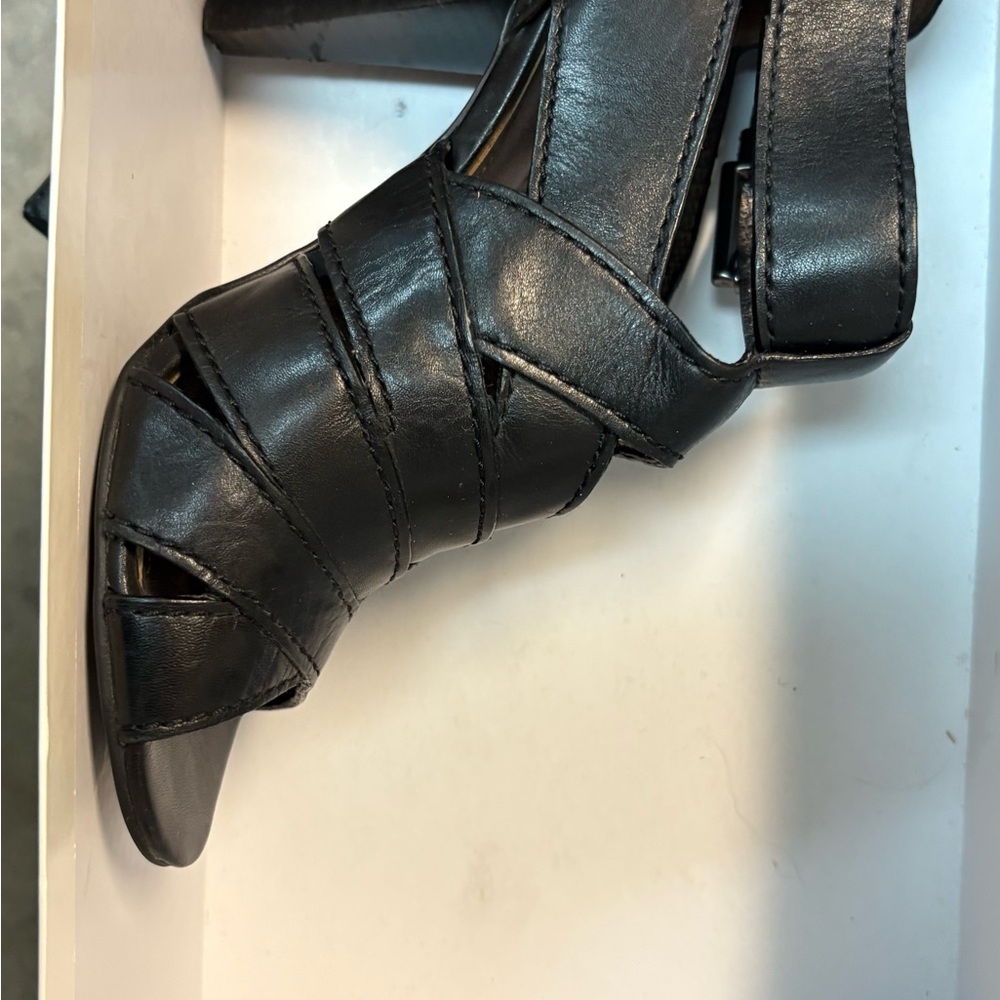 Coach Black Strappy Sandals